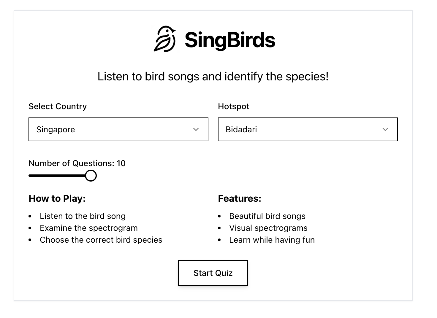 Learning Singapore’s Birds by Ear: A Look at the SingBirds Call Quiz screenshot 2